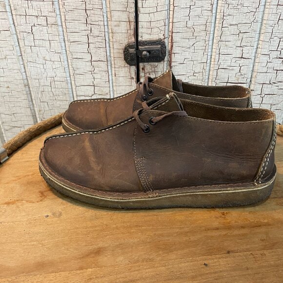 Retro Clarks Originals Desert Trek in brown beeswax leather 10 - Picture 3 of 6